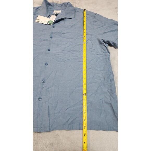 The Commons Men's XXL Blue Linen Rayon Blend Camp Collar Shirt NWT - Picture 7 of 9